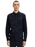 TOM TAILOR Herren Hemd mit Paisley-Muster 1032352, 30136 - Navy Tonal Big Paisley Design, L