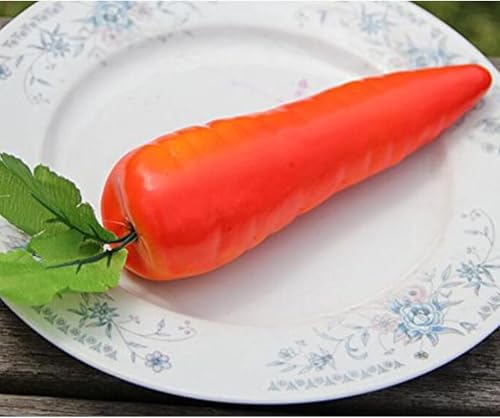 Cldaisy 1 x orangefarbenes künstliches Gemüse, dekorativ, wiederverwendbar, Kunststoff, Karotte, Heimdekoration, hervorragende Qualität und beliebtes Design, künstliche Pflanzen