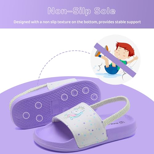 Image of WateLves Toddler Boys Girls Slides Sandals for Swim Beach Kids Water Shoes Casual Summer Slippers
