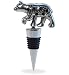 Puzzled Cheers Metal Wine Stopper, Black Bear