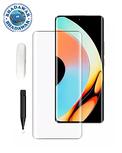 Image of Tempered Glass Design for Realme 10 Pro (5G) / Realme 10 Pro Plus (5G) UV Tempered Glass | Screen Protector Full HD Quality Edge to Edge Screen Coverage With Installation Kit