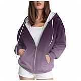 【Veste Casual Couleur Unie】 Manteau femme Veste Polaire Femme , fermeture éclair, deux poches latérales confortables, sweat à capuche avec cordon de serrage, fermeture à l'avant, veste en fausse fourrure moelleuse, ample, surdimensionnée, mignonne, confortable et élégante. Un excellent cadeau pour la famille et les par une froide journée d'automne.