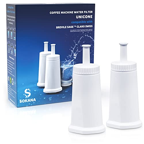 SOKANA TÜV SÜD Certifiée Cartouche Filtre à Eau pour Machine à Café BES008 pour Sage SES008 SES810 SES880 SES920 SES980 SES990 | 2-pack Cover
