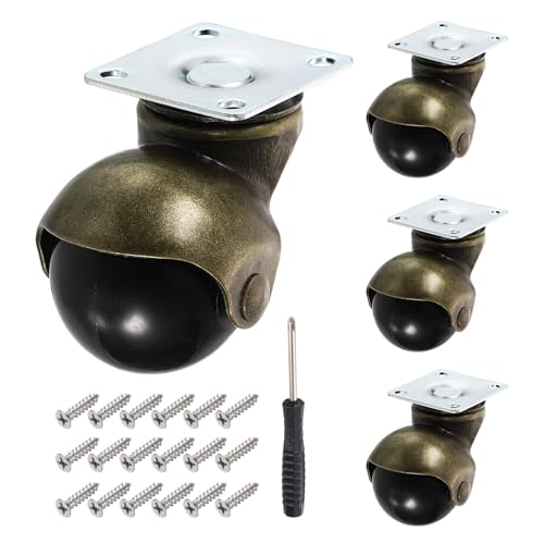 Roulettes pivotantes pour meubles de 3.8 cm en bronze pour réagencer votre salon