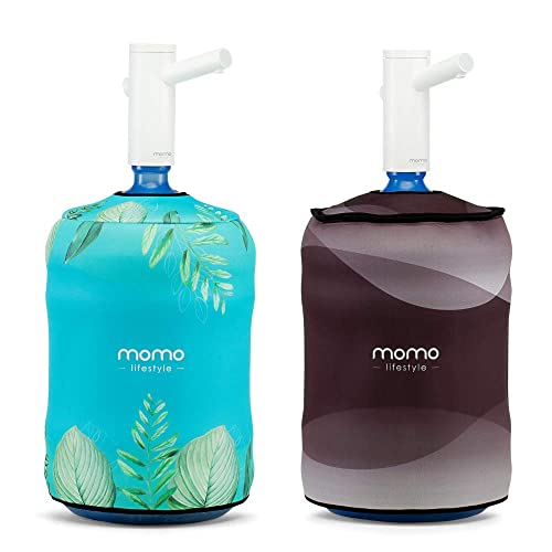 Momo Lifestyle M4 Water Dispenser Automatic Rechargeable Silent + 5 Gallon Bottle Sleeve Neoprene Double Sided (Ocean) #TOP2