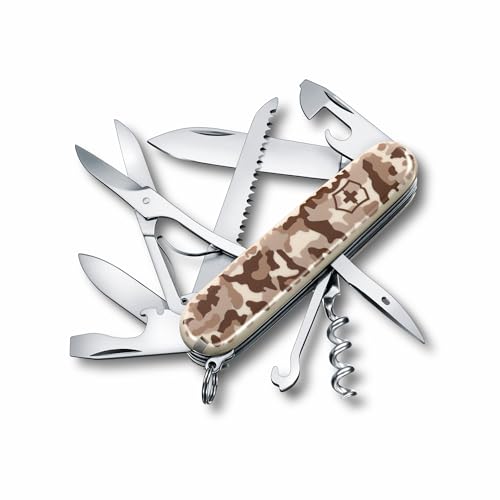 Image of Victorinox Swiss Army Knife - Huntsman - 15 Functions, Multi-utility tool - Camouflage Brown, 91 mm, Medium (1.3713.941)