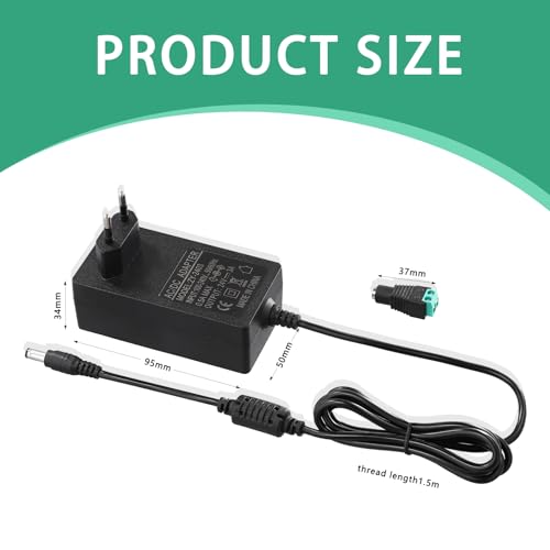Netzteil Adapter 24V 3A 72W Universal Transformator 100-240AC 50/60hz Netzteil AC zu DC Konverter Transformator für 24V Streifen Treiber