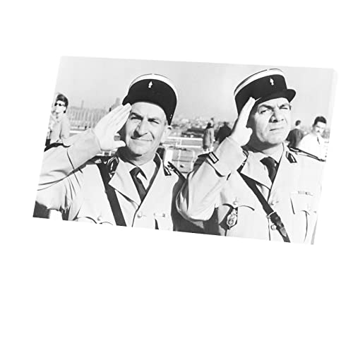 Toile Louis De Funès pour salon rétro tableau cinéma nostalgie