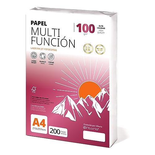Image of Folios A4 100 g 200 Sheets, Multipurpose Paper for Printer, Sheets for Laser and Inkjet Printers, Photocopier, For Office Use, School Supplies, Pack of Folios - Ophituria (100g, 200h)