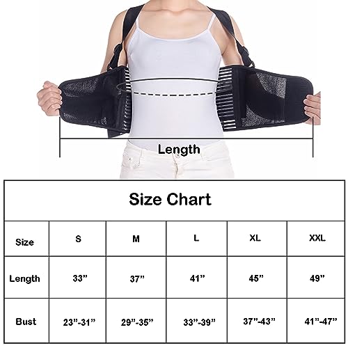 Rib Brace Chest Binder Belt for Men and Women, Breathable Rib Support Wrap for Cracked, Fractured or Dislocated Ribs Protection, Compression Rib Cage Brace for Bruised or Broken Ribs (Large)