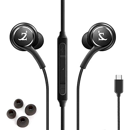 PRO Stereo Headphones Compatible with Motorola Razr Plus 2025 Hands-Free Built-in Microphone Buttons + Crisp Digital Titanium Clear Audio! (USB-C/PD)