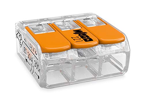 Wago 221 Klemmen 10x 221-413 | Kabel Verbinder in der wiederverschließbaren Box - Original WAGO