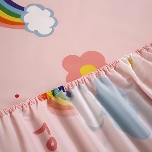 Sdy 3Pcs Rainbow Fitted Sheet Set, Cartoon Cloud Bedding Full thumb #4