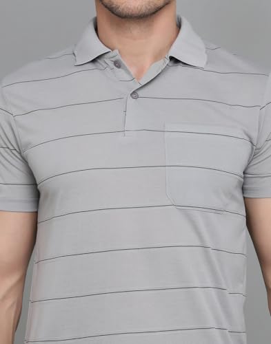 Image of INKKR Striped Polo Neck T-Shirt Dora Combo