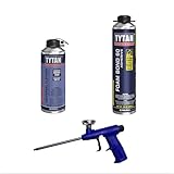 Foam Bond 60 24 oz Polyurethane Adhesive – Fast-Tack, 60-Second Drying, DIY Glue for Foam Panels, Shiplap, Wall Paneling, Board and Batten, Subfloors, Wood (ECO Gun Kit, 1 Can Kit)