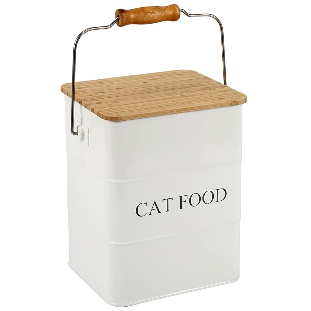 Geyecete Metalen container droogvoer katten - 6 l dozen voor