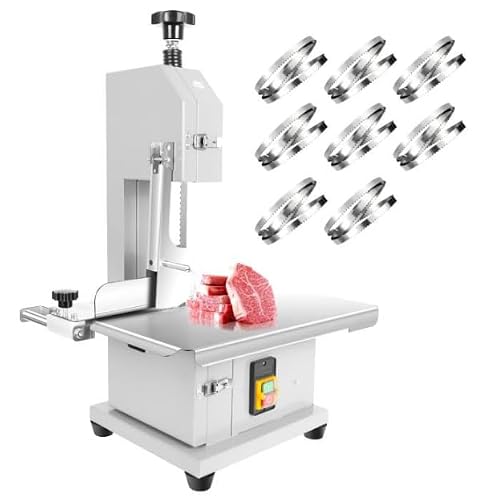 Commercial Bone Saw 1000W Electric Meat Cutter with 8 Blades