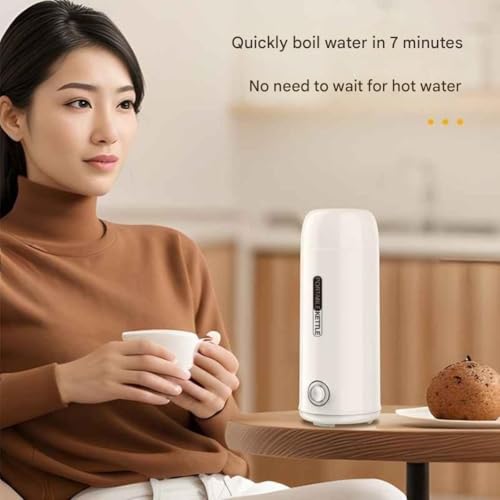 Image of Portable Electric Kettle 400ML | Mini Travel Water Boiler with Auto Shut-Off & Boil Dry Protection | Fast Heating Small Kettle for Tea, Coffee, Milk | Office, Home, Hostel, Travel (Portable)