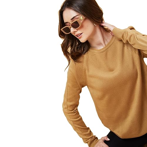 Image of Globus Women Red Solid Round Neck Casual Top-3638067002
