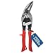 MIDWEST Aviation Snip - Left Cut Offset Stainless Steel Cutting Shears with Forged Blade & KUSH'N-POWER Comfort Grips - MWT-SS6510L