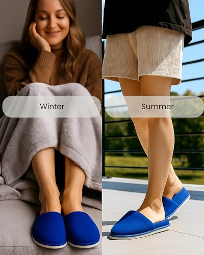 Image of Travelkhushi Unisex House Slippers For Winter & Summer Carpet Slippers for Bedrooms Indoor Home Slipper Comfy Soft Cozy Flip Flops