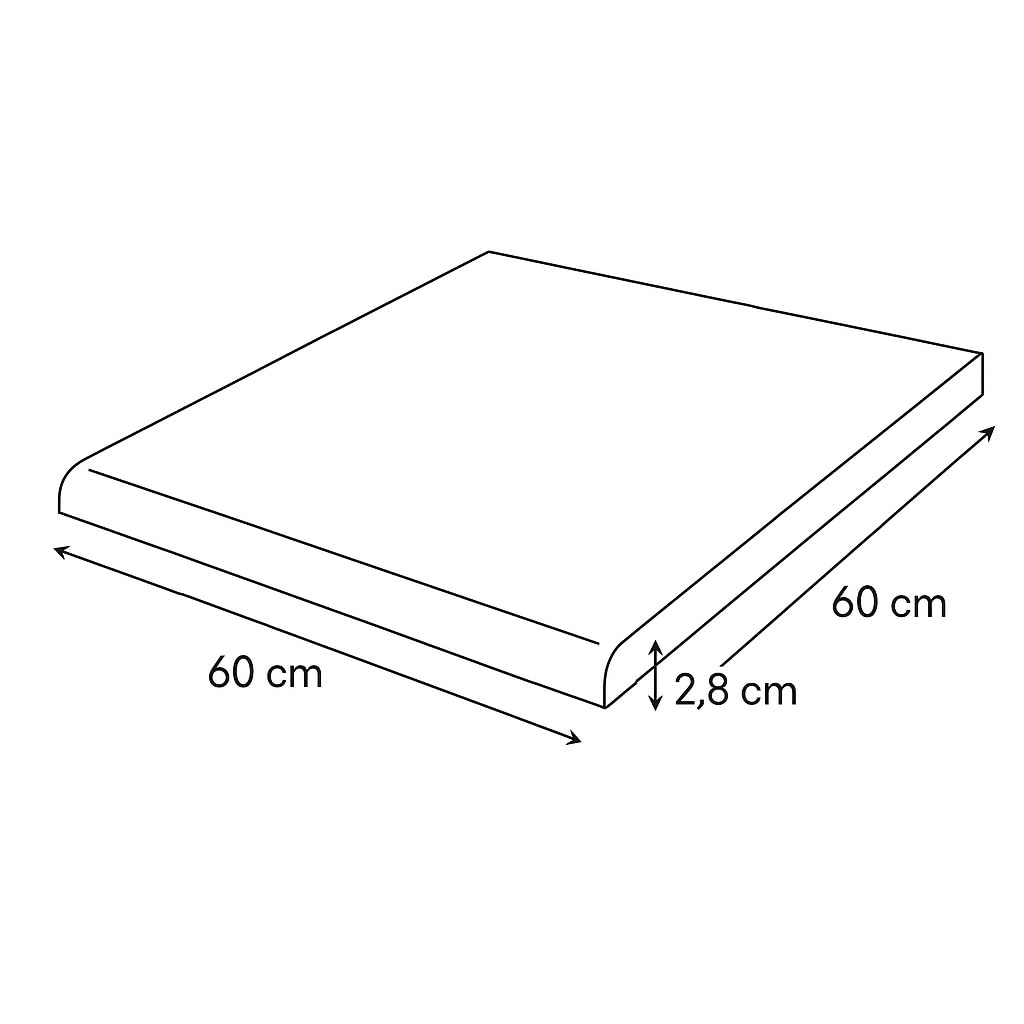 Küchenarbeitsplatte 60 cm Breite, 60 cm Tiefe – Arbeitsplatte für Küche, Tischplatte, Ersatzplatte, Spanplatte laminiert, Arbeitsfläche für Möbel, Büro, Werkstatt, 28 mm Stärke