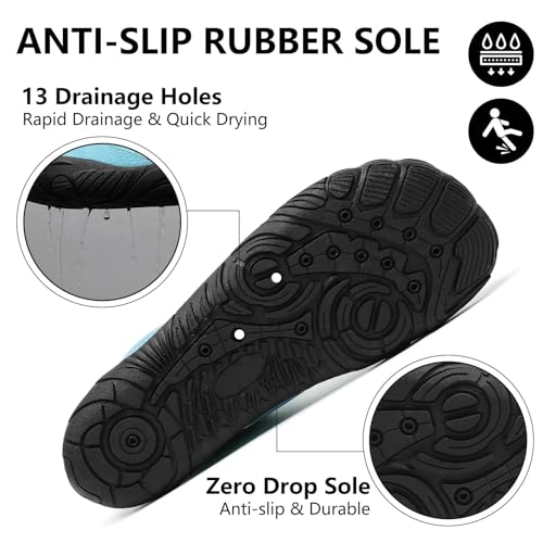 Image of Mishansha Womens Mens Water Swim Shoes Wide Toe Box Barefoot Shoes US Size 5.5-13.5 Women / 3-11.5 Men
