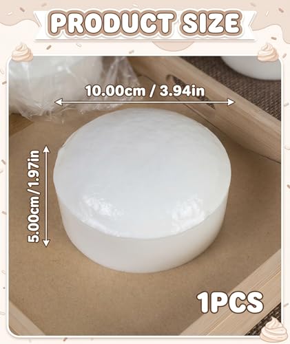 Image of 2Pcs Cheese Squishy, Taba Squishy, Dumpling Squishy-Stretchy Food-Shaped Sensory (White)