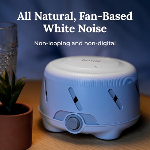 Yogasleep Dohm UNO White Noise Sound Machine (White) with Real Fan Inside for Non-Looping White Noise, for Travel, Office Privacy, Meditation, Sleep Aid for Adults & Baby, Registry Gift - Image 4