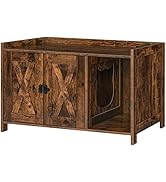 MAHANCRIS Cat Litter Box Furniture,Cat Litter Box Enclosure, Hidden Cat Litter Cabinet, Indoor Ca...