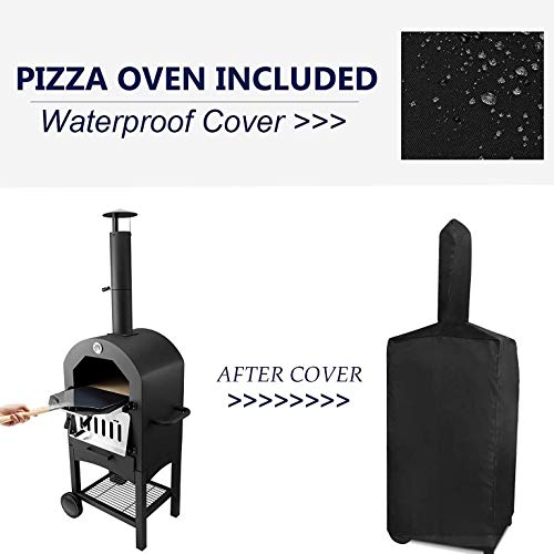 image for U-MAX Outdoor Pizza Oven Wood Fire with Waterproof Cover, Freestanding