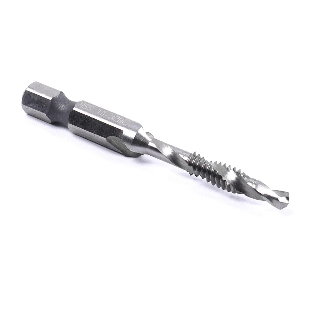 Combination Drill Tap Bit Set Screw Tapping Hex Shank HSS MetricImperial Plug Drill Bits Hand Tools (10PCS 1/4-20NC)