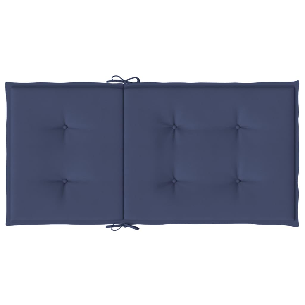 vidaXL Coussins de Chaise à Dossier Bas Lot de 6 Bleu Marine Tissu