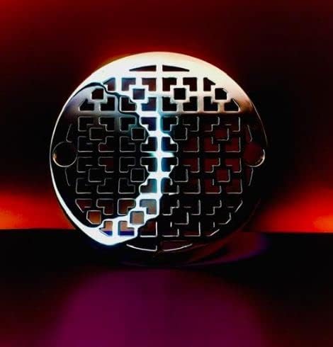3.25" Round Shower Drain Cover – Geometric Squares No.1 | Premium Replacement for Oatey & Sioux Chief | Modern Stainless Steel Bathroom Upgrade