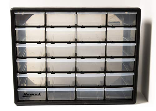 Homak 24-Drawer Parts Organizer, Black, HA01024152 - Thumbnail 4