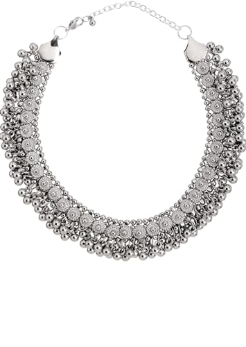 Premium Quality German Necklace Beautiful for Beads Silver Plated Alloy Choker