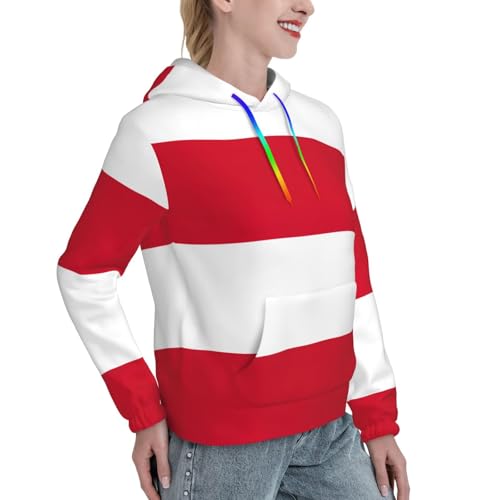 Sweatshirt femme drapeau Monaco pull à capuche extensible avec poche - 3