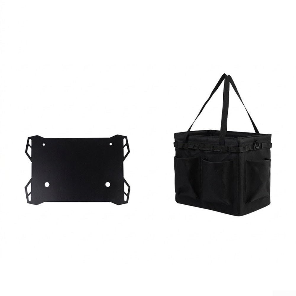 Borsa impermeabile per cuscini da esterno, resistente, copertura per mobili da giardino, anti-UV, antistrappo, grande capacità (nero + coperchio)