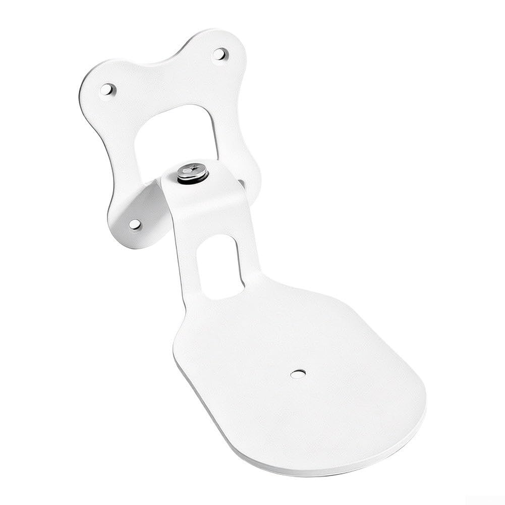 Soporte de pared para altavoz de metal, color negro, 20 x 9 cm (blanco)