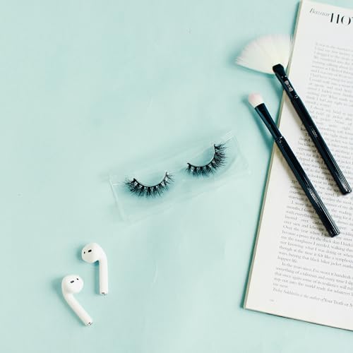 Image of Beauty False Eyelash For Women-Natural & Lightweight Faux Mink Fake Eyelashes /Long Lasting Eye Makeup Lash 5D / Soft & Comfortable Black Reusable Cat Eye Lashes -Fluttery & Wispy (Ocean)