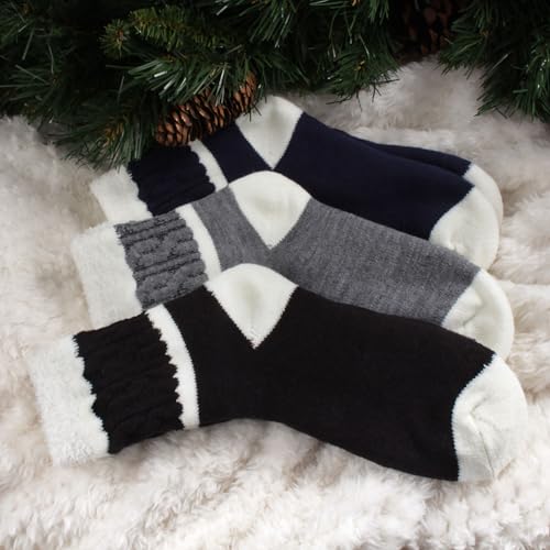 Image of BambooMN Women's Double Layer Thick Cabin Winter Socks - 3 Pairs