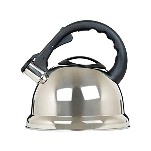 Edelstahl Pfeifgaskessel Herd Induktionsherd Haushaltspfeife Verdickte Teekanne mit großer Kapazität