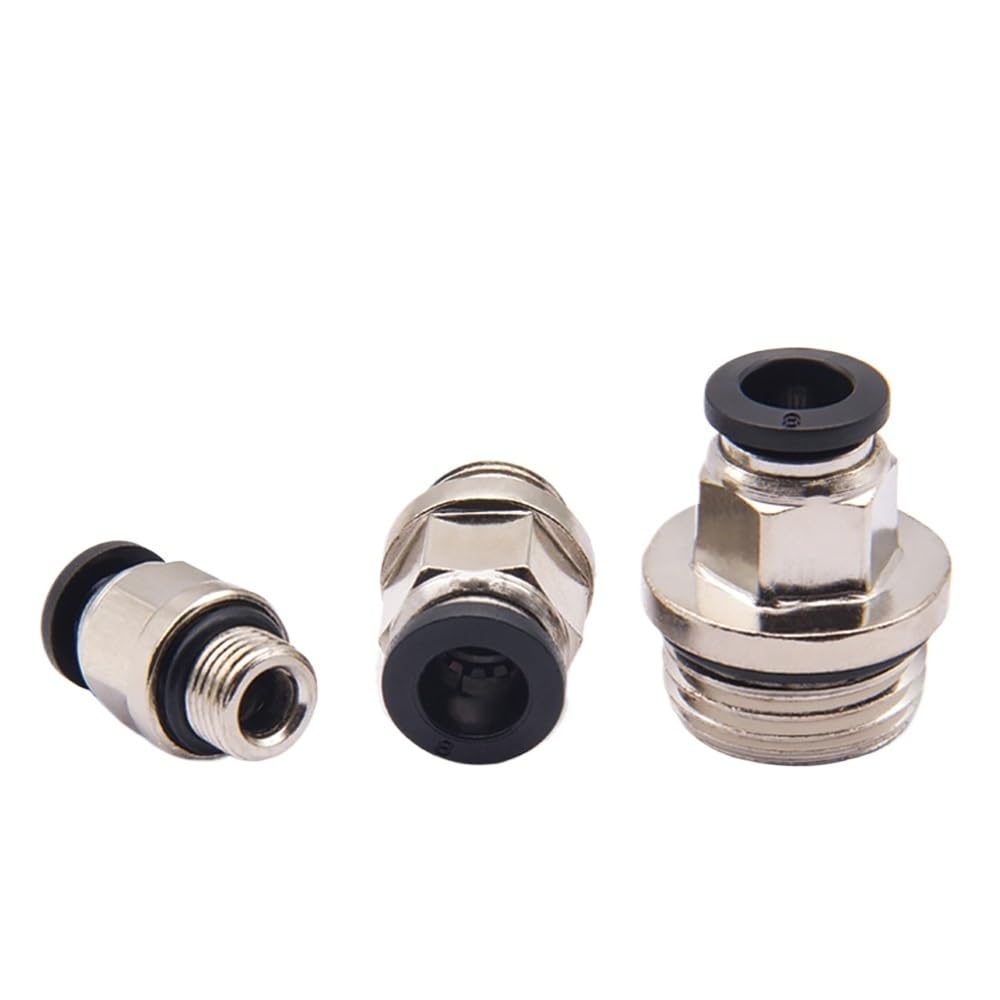 G PC - Conector rápido neumático para manguera de tráquea 4, 6, 8, 10, 12 mm, conector rápido neumático co/mpone/nts con anillo de sellado (GPC12-03)