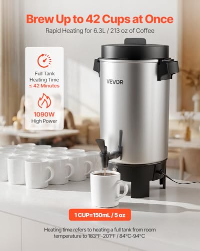 VEVOR 40 Cup Aluminum Coffee Urn
