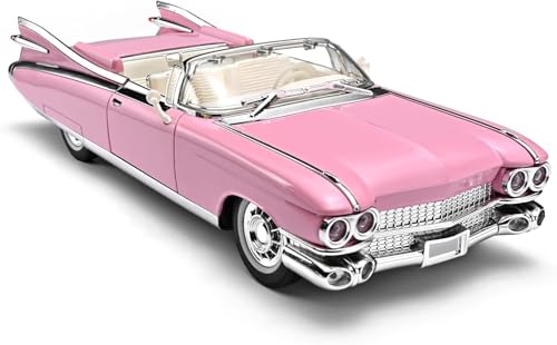 Image of FEXXA 1:24 Scale Die Cast Eldorado Cadillac Exclusive Alloy Metal Pull Back Die-cast Car Model with Sound Light Mini Auto Toy for Kids Metal Model Toy Car with Sound and Light? (Pink)