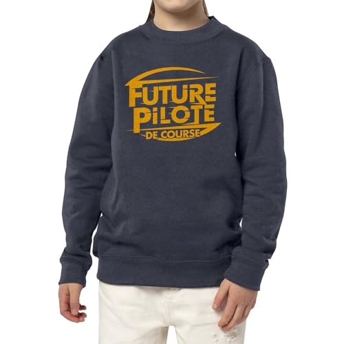 Sweatshirt enfant future pilote de course voiture sport en coton confortable