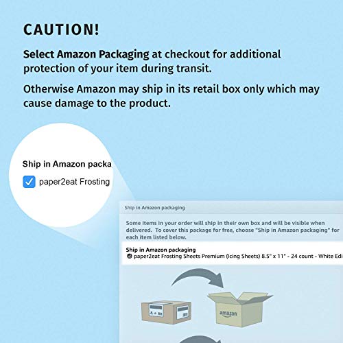 Paper2Eat Frosting Sheets Premium (Icing Sheets) 8.5“ X 11“ – 24 Count – White Edible Printer Paper #TOP6