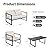 Outdoor Patio Furniture Sets of 4, Metal Patio Conversation Sets with Coffee Table, Outside Seating Furniture with Loveseat, 2 Chairs and Thick Cushions for Porch, Apartments, Deck, Bistro, Garden