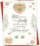 haskerty Pet Sympathy Card, Pet Loss Card for Dog Cat