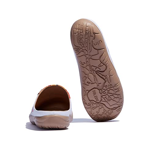 Image of UIN Slipper Woman Travel Art Painted Shoes Wide Toe Casual Home Slip On Mules Malaga